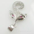 Sterling Silver Owl Shape Pendant (PSG3649)